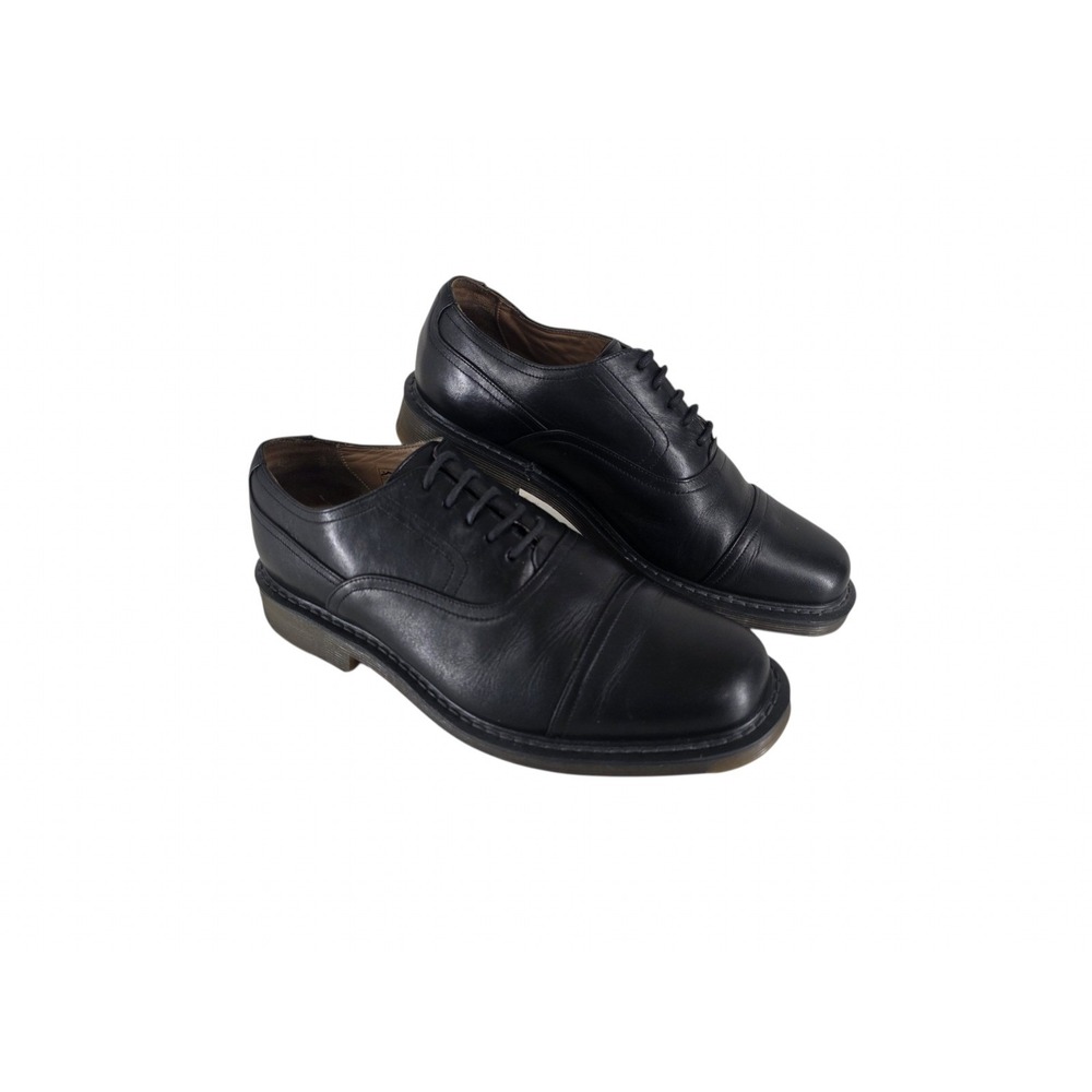 Vtg Dr Martens 1B48 Black Leather Cap Toe Oxfords Shoes Mens 8 EU 41 Poland Made